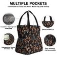 thumbnail image 3 of Halloween Skeletons and Pumpkins Drawstring Lunch Bag Women - Drawstring Lunch Bag Insulated for Work Office - Stain-Resistant Large Lunchbags for Women with Multi-Pockets, 3 of 6