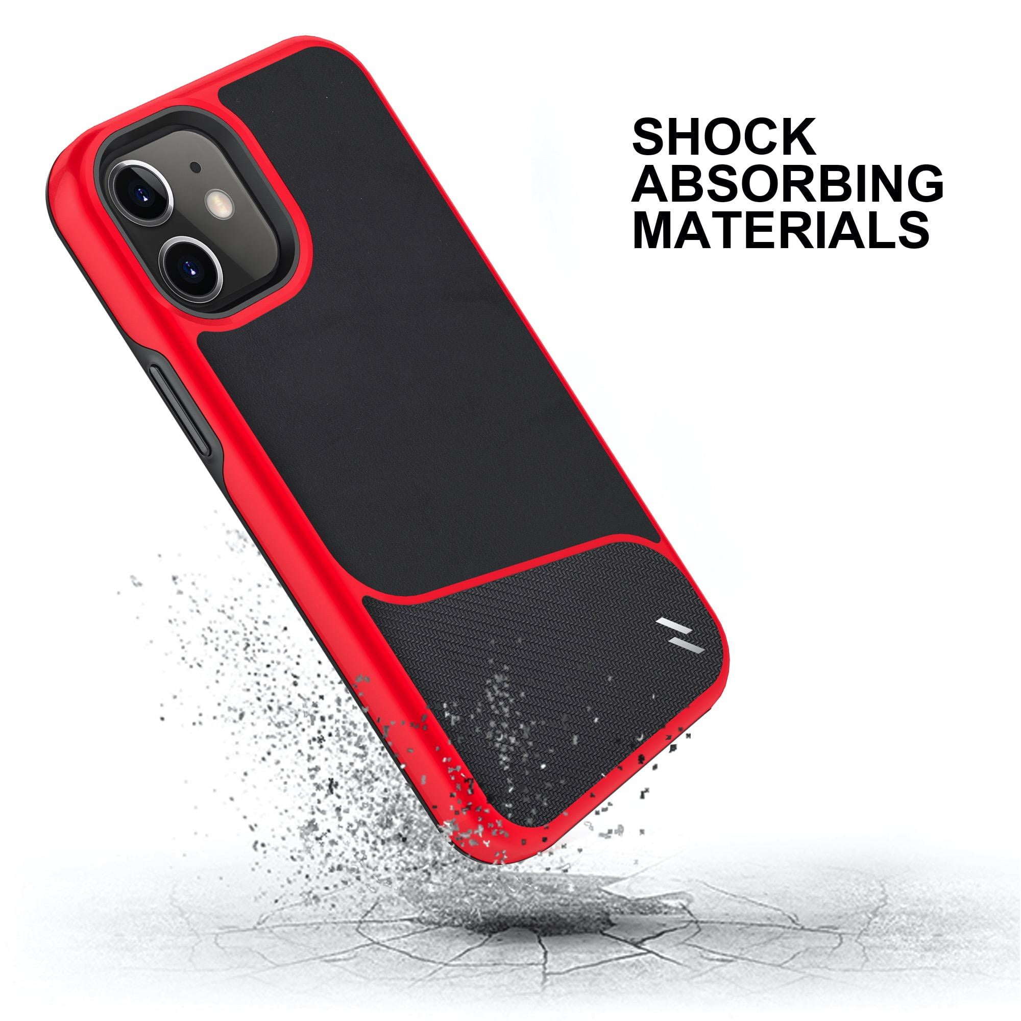 ZIZO DIVISION Series for iPhone 12 Mini Case - Sleek Modern Protection - Black & Red