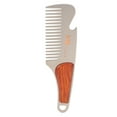 thumbnail image 2 of Men Beard Comb, Sandalwood Multifunctional Pocket Moustache Comb  for Travel for Office, 2 of 7