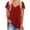 Deep Red, variant on Women's Classic Casual V-neck Short Sleeve Summer Athletic T-shirt