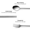 thumbnail image 4 of PENGXIANG 4 Pcs Cutlery Set Stainless Steel Dinnerware Set with Mesh Bag Portable Tableware Set Cutter Fork Spoon Chopsticks Kitchen Utensils for Home Travel Restaurant, 4 of 8