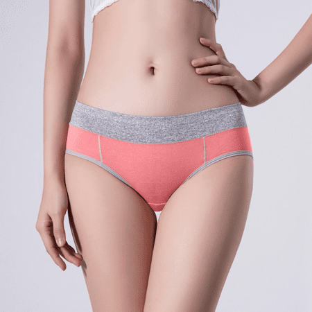 Fulorrnie Underwear for Women Comfort Briefs Breathable Cute Panties High Waist Elastic Stretchable Panty Light Pink XL
