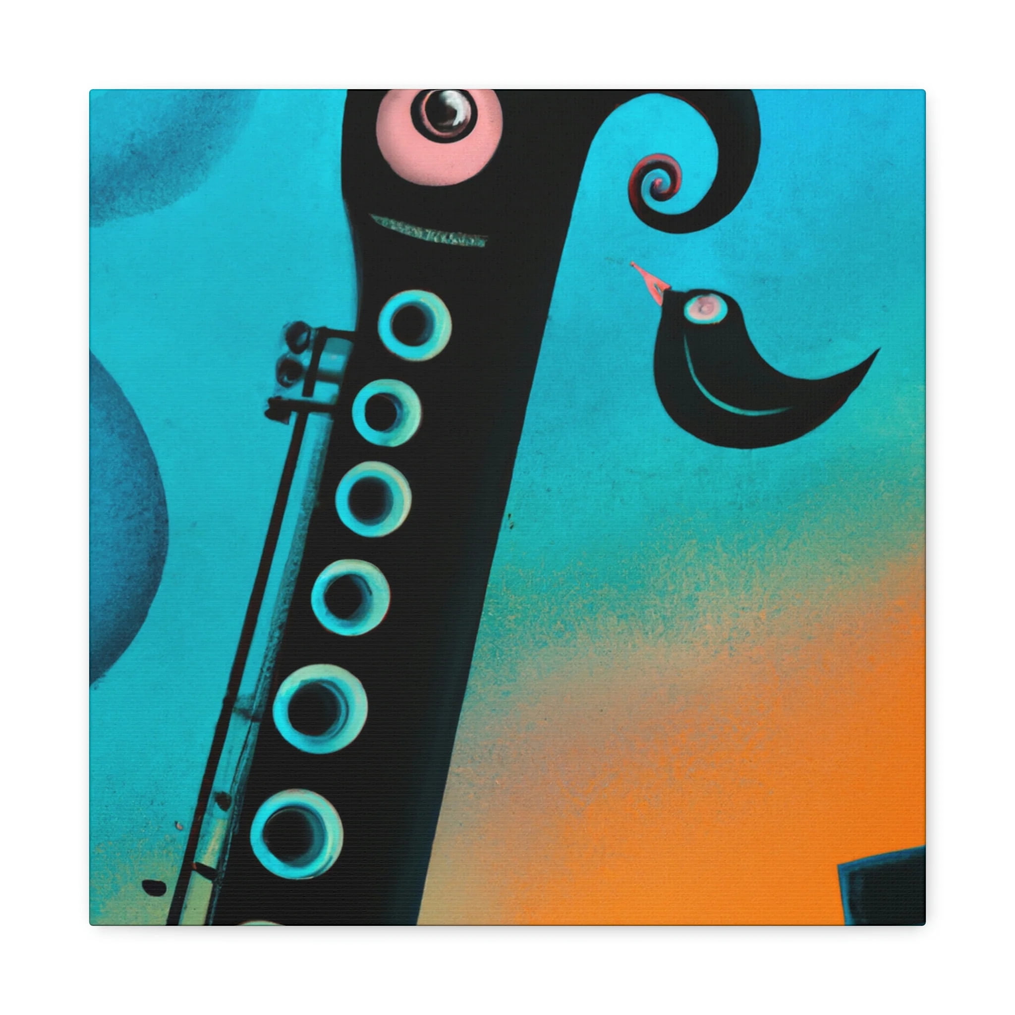 Clarinet's Reflection Dance - Canvas