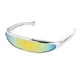 thumbnail image 1 of Gafas de sol futuristas de moda con espejo de robot alienígena, lentes estrechas de una sola lente para amarillo, 1 of 9
