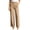 Khaki, variant on Swanpen Women's High Waist Elastic Waistband Wide Leg Pants, Casual Straight Leg Comfort Trousers for Everyday Wear