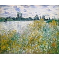 thumbnail image 2 of Monet, Claude 14x12 Gold Ornate Wood Framed with Double Matting Museum Art Print Titled - Lle aux Fleurs near Vetheuil, 2 of 4