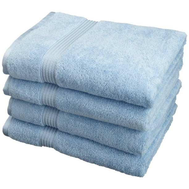 Egyptian Cotton 600 GSM, 4Piece Bath Towel Set Light Blue Walmart