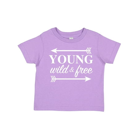 

Inktastic Young Wild & Free with Arrows Gift Toddler Boy or Toddler Girl T-Shirt
