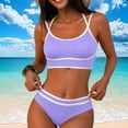 thumbnail image 2 of RQYYD Bikini Sets for Women High Waisted Tummy Control Two Piece Swimsuits Push Up Halter Tops with Bottom Bathing Suits, 2 of 6