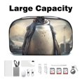 thumbnail image 3 of Penguin Hard Drive Bags, Charger Case, Leather Cord Organizer, Charger Cable Organizer - Oxford Cloth Waterproof Electronics Storage Bag, 3 of 6