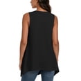 thumbnail image 6 of Sleeveless Cardigans for Women Lightweight Dressy Casual Open Front Irregular Hem Long Vest with Pockets, 6 of 7