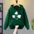 thumbnail image 2 of MEZZALL Unisex Kids St Patricks Hoodie with Kangaroo Pocket Shamrock Print Sweatshirt for Boy Girl 3-13 Years, 2 of 3