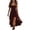 Wine, variant on Womens Boho Dresses Smocked High Low Maxi Dress Spaghetti Strap Ruffle Hem Tiered Flowy Sundress Western Cowboy Dress for Country Concert Festival Wine M