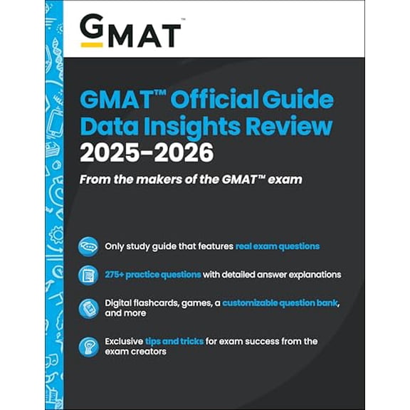 Pre-Owned GMAT Official Guide Data Insights Review 2025-2026: Book + Online Question Bank, 9781394333899, 1394333897, Paperback, 1 edition