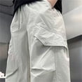 thumbnail image 5 of JSCDRPDWL Boys Girls Cargo Pants Oversized Wide Leg Parachute Pants Lightweight Quick Dry Drawstring Hiking Trousers with Pockets Loose Fit Open Bottoms, 5 of 9