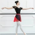 thumbnail image 2 of Alvivi Women Ballet Wrap Skirt Sheer Chiffon Dance Costume with Adjustable Waist Tie, 2 of 3