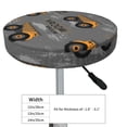 thumbnail image 4 of Kll Construction Machines Round Bar Chair Cushion Cover 12 Inch,Bar Stool Protector With Elastic, Soft Washable, 4 of 7