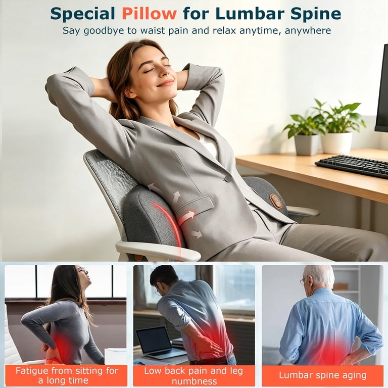 Morfone Lumbar Support Pillow Massager with Heat photo 7
