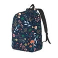 thumbnail image 1 of Disketp Colorful Flowers Mochila de Lona Estampada, Mochila Escolar de Viaje Ligera para Estudiantes y Portátil-Medium, 1 of 5