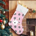thumbnail image 5 of Coolnut Pink Wave Dot Rabbit Christmas Stockings 1PCS,Big Xmas Stockings Gift Decorations and Party Supplies,Used for Fireplace Decoration Socks Christmas Tree Decoration, 5 of 7