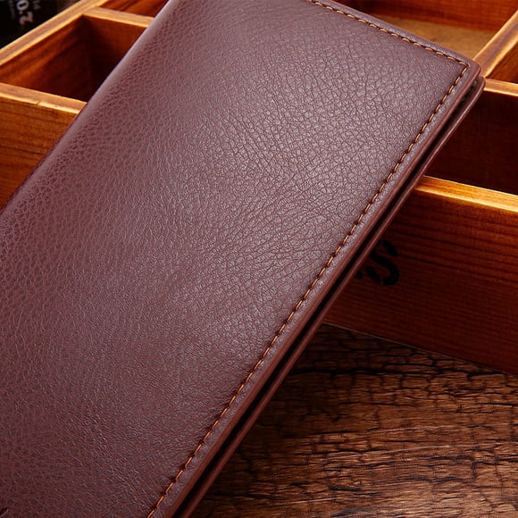 Premium Men's Long Leather Wallet - RFID Blocking Large Capacity Slim Billfold