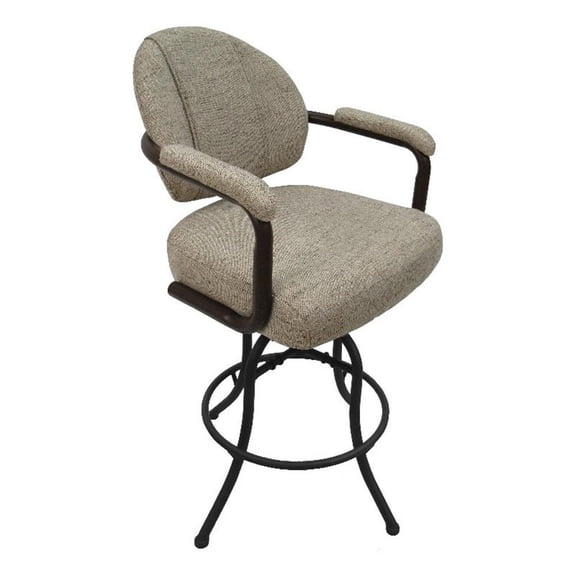 Swivel Tilt Metal 30" Bar Stools - M-70 - Hemsath Driftwood on Brown