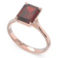 thumbnail image 2 of 2.50 Carat Emerald Cut Garnet Gemstone Wonderful Proposal Ring for Women 14K Rose Gold Size 9.5 by Diamond Capitals, 2 of 8