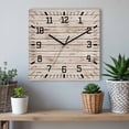 thumbnail image 6 of Vintage Farmhouse Wooden Wall Clock Silent Non Ticking, Country Retro Beige Wooden Grain Square Wall Clocks Battery Operated, Decor Clock for Home Office, Living Room, Kitchen, 10 Inch, 6 of 9