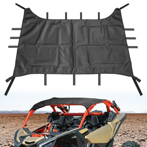 Black Waterproof Sunshade Soft Roof Cover Top For UTV Can Am Maverick X3 2017-2024