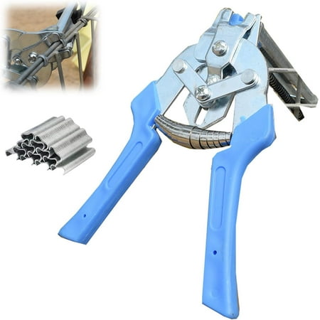 

Wewean Type M Nail Ring Pliers Kit with 600Pcs Rings Anti Slip Stainless Steel M Type Circlip Pliers Set Manual Clamp Wire Cage Fasten Plier for Animal Cages Wire (Blue Ordinary M) J262