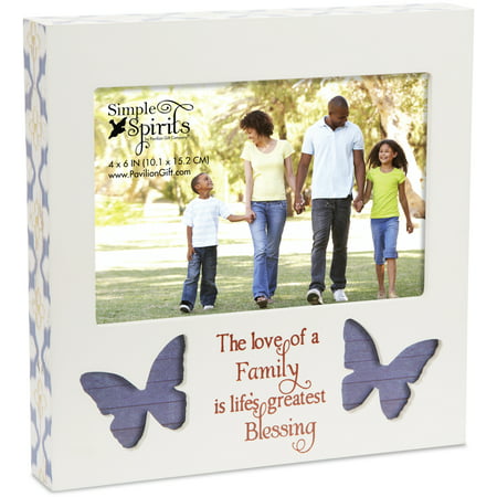 Pavilion - The Love of a Family is Life's Greatest Blessing - Purple Butterfly 4x6 Picture Frame