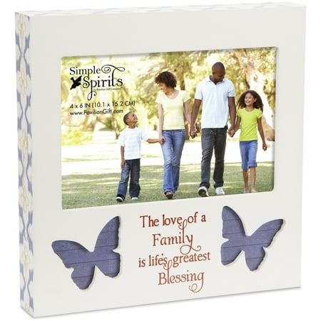 Butterfly Frame Pavilion - The Love of a Family is Life's Greatest Blessing - Purple Butterfly 4x6 Picture Frame ()