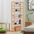 5Tier Bookshelf Tall Narrow Shelving Units Adjustable Display Shelf