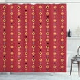 thumbnail image 1 of Ambesonne Cultural Shower Curtain, Beads on Vertical Stripes, 69"Wx84"L, Vermilion Multicolor, 1 of 2