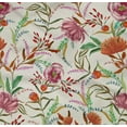 thumbnail image 4 of oneOone Organic Cotton Poplin Twill Fabric Watercolor Leaves & Peony Floral Print Fabric By The Yard 42 Inch Wide, 4 of 4