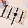 thumbnail image 3 of TOYOUTHS Leather Band Compatible with Apple Watch Bands 41mm 40mm 38mm 44mm 45mm 42mm 49mm Women, Slim Dressy Leather Strap with C-Shape Metal Buckle for iWatch Series 9/8/7/6/5/4/3/2/1/SE/Ultra 2, 3 of 8