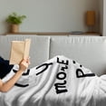 thumbnail image 3 of Funny Words Soft Flannel Fleece Throw Blanket, Love You More Than Pizza Romantic and Amusing Phrase for Valentines Day, Cozy Plush for Indoor and Outdoor Use, 50" x 60", Black and White, by Ambesonne, 3 of 5