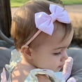 thumbnail image 4 of Diademas de nailon con lazo para bebés y niñas, lazos atados para recién nacidos, lazos para el pelo, accesorios para el cabello para recién nacidos, niños pequeños, 4 Uds., 4 of 6