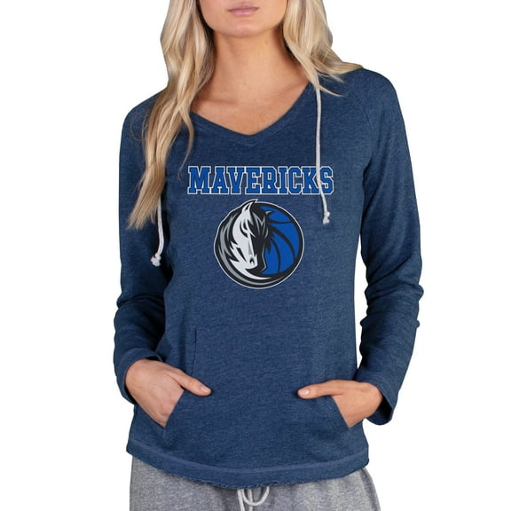 Women's Concepts Sport Navy Dallas Mavericks Mainstream Terry Hooded Top