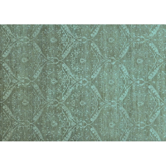 Ahgly Company Indoor Rectangle Abstract Light Blue Modern Area Rugs, 2' x 5'