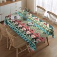 thumbnail image 2 of Rectangle Waterproof Tablecloth 60×84 Inch,Bohemian Style Reusable Indoor/Outdoor Durable Table Cover for Party Kitchen Dinner Room Decor, 2 of 5