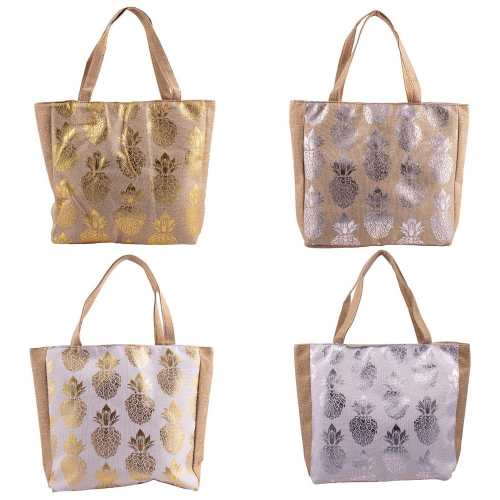 Moda West 20" Large Beach Bulk Tote Bags in 4 Assorted Prints