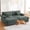 Sage Green, variant on PureDashio 82" Oversized Double Chaise Lounge Sofa, Plush Faux Rabbit Fur with Cup Holders & USB Ports, 48" Deep Seat for Living Room Bedroom,Sage Green