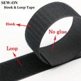 thumbnail image 1 of 25mm Wide Stick-on Hook & Loop Fastener Tape Nylon Self Adhesive Sticker Back Removable Hook Loop Tape DIY Craft Accessories Sew-on black 25mm 25 meter, 1 of 6