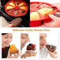 thumbnail image 3 of Bxaolu Silicone Scone Pan, Non-stick Cake Baking Mold, Triangle 8 Cavity Pizza Pan, Red Silicone Mold and Novelty Cake Pan for Brownies Muffins, Cheesecake, BPA Free, 1Pack, 3 of 8