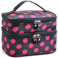 thumbnail image 2 of HKYH Large Makeup Bag Box Cosmetic Toiletry Organiser Storage Case Travel Black Rose, 2 of 2