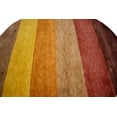 thumbnail image 5 of Multicolored Stripes 6X6 Oriental Modern Round Rug, 5 of 11