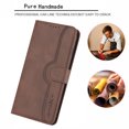 thumbnail image 4 of iPhone 16 Case Wallet for Women Men, Premium PU Leather Slim Fit Cards Holders Flip Cover Stand Anti-Scratch Shockproof Stylish Phone Case for Apple iPhone 16, Brown, 4 of 7
