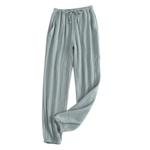 VERUGU Casual Pants for Women Fall Winter Straight-Leg Elastic Waist Solid Drawstring Trousers with Pockets Loungewear Baggy Versatile Home Pants Loose Comfy Sleepwear Outdoor Slack Green L