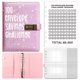 thumbnail image 1 of 100EnvelopeChallenge Libro de ahorro de dinero con sobres de hojas sueltas de macarrones de colores mágicos para parejas, 1 of 5
